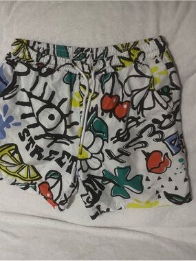 No Boundaries Green, White, Black Patterned Swimwear